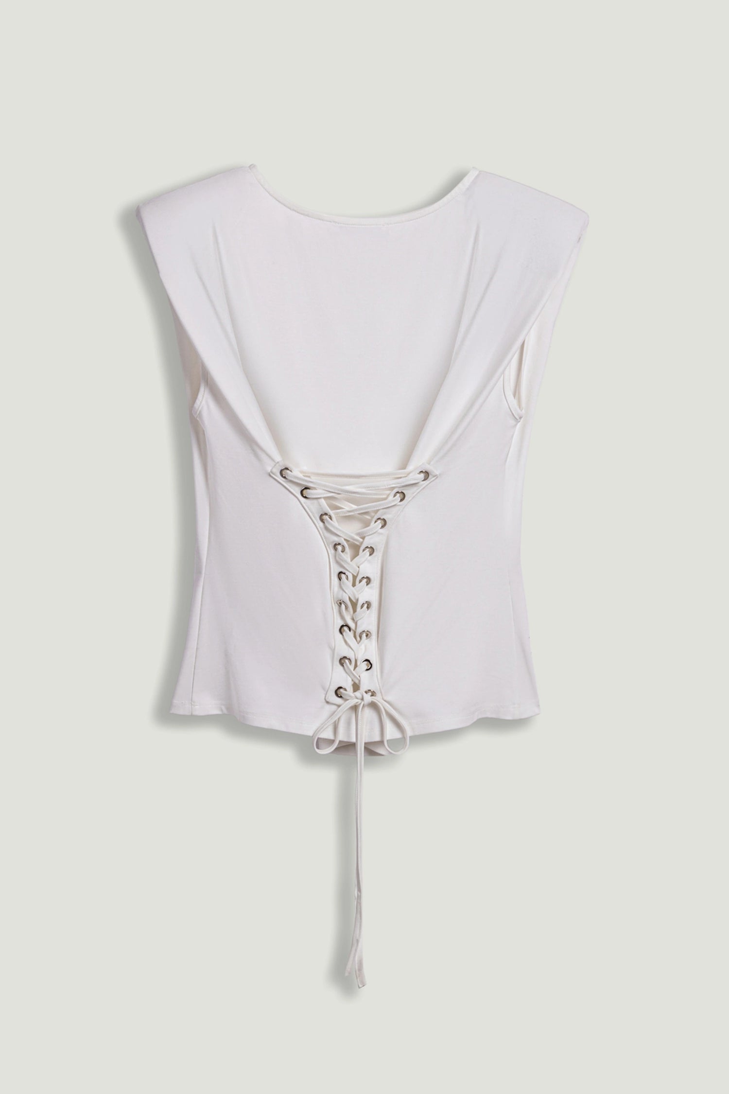 T-Shirt with Lace-Up Back Detail