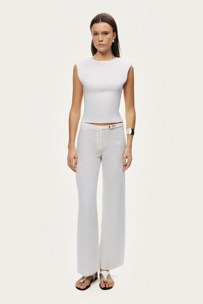 T-Shirt with Lace-Up Back Detail