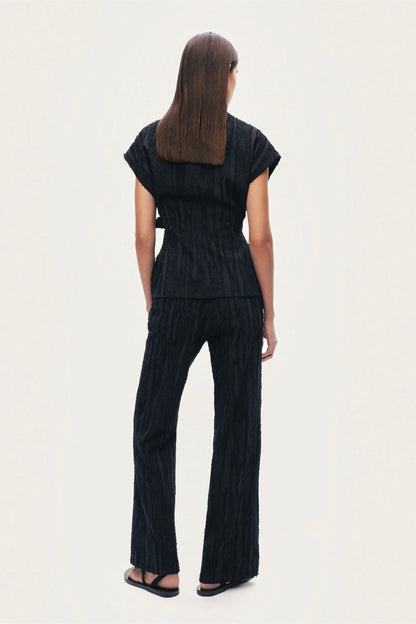 Textured Belted Vest