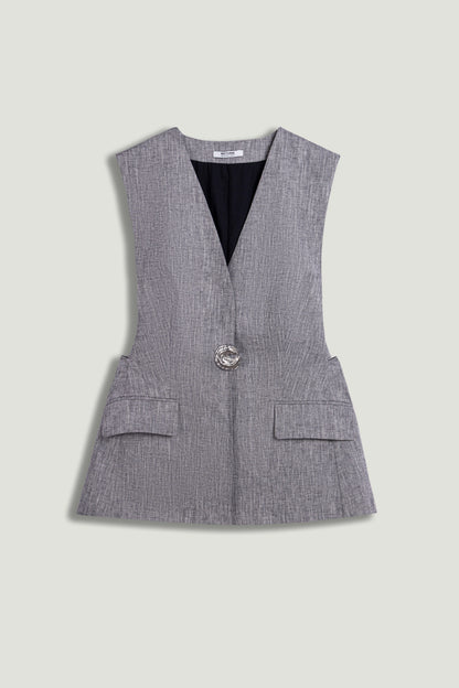 Tailored Button-Front Vest