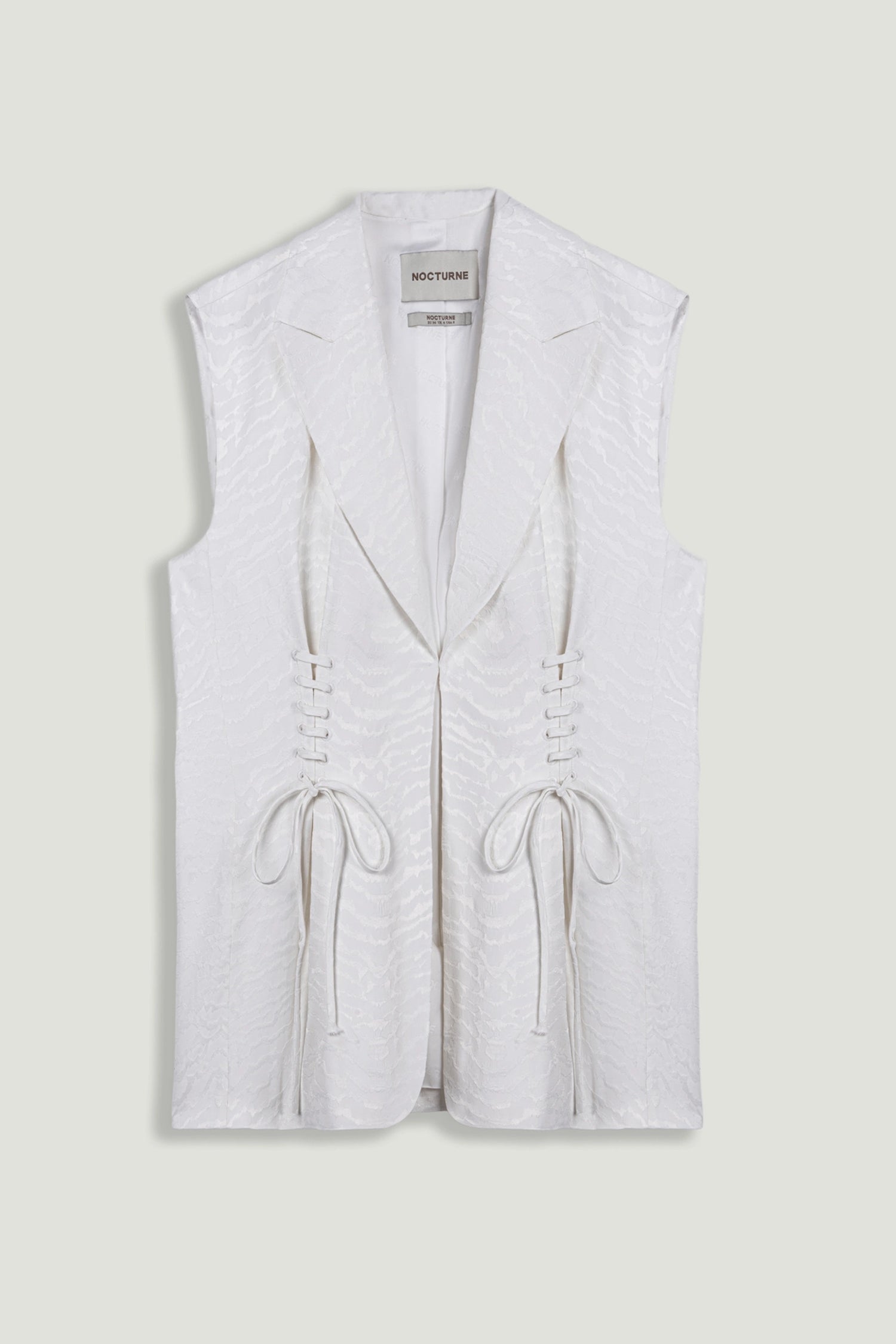 Lace-Up Waist Tailored Vest