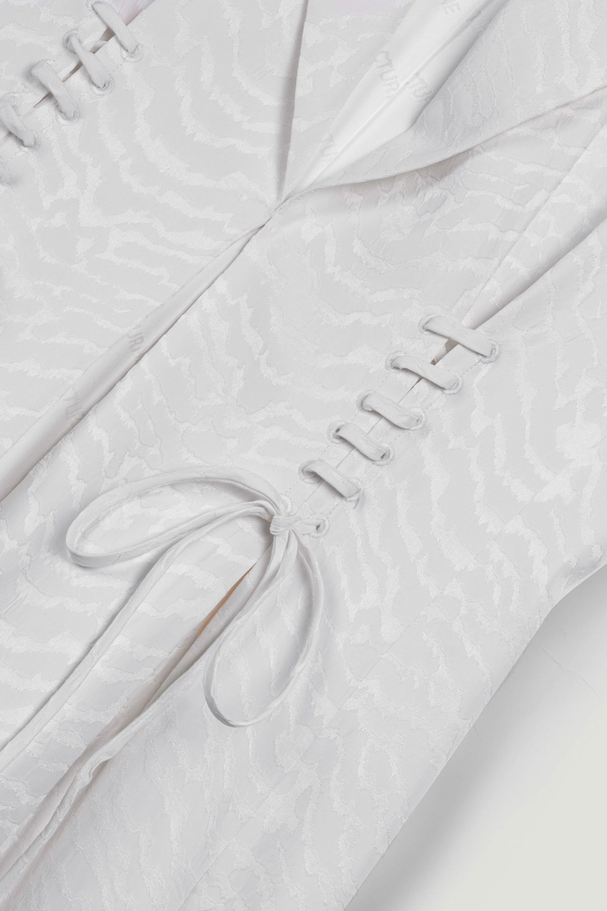 Lace-Up Waist Tailored Vest