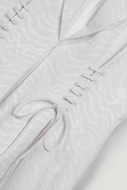 Lace-Up Waist Tailored Vest