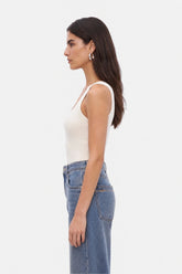Logo Print Crew Neck Crop Top