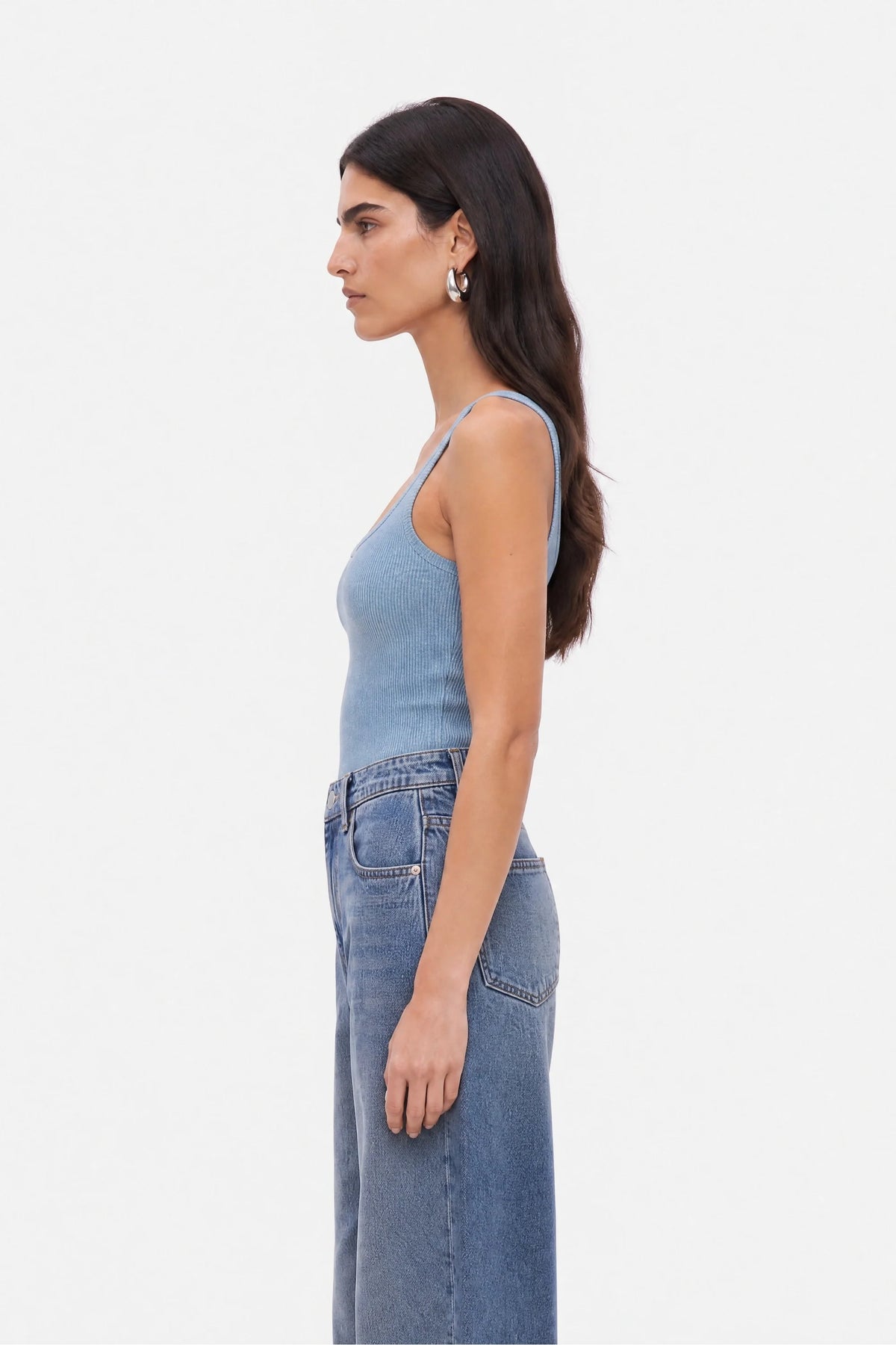 Logo Print Crew Neck Crop Top
