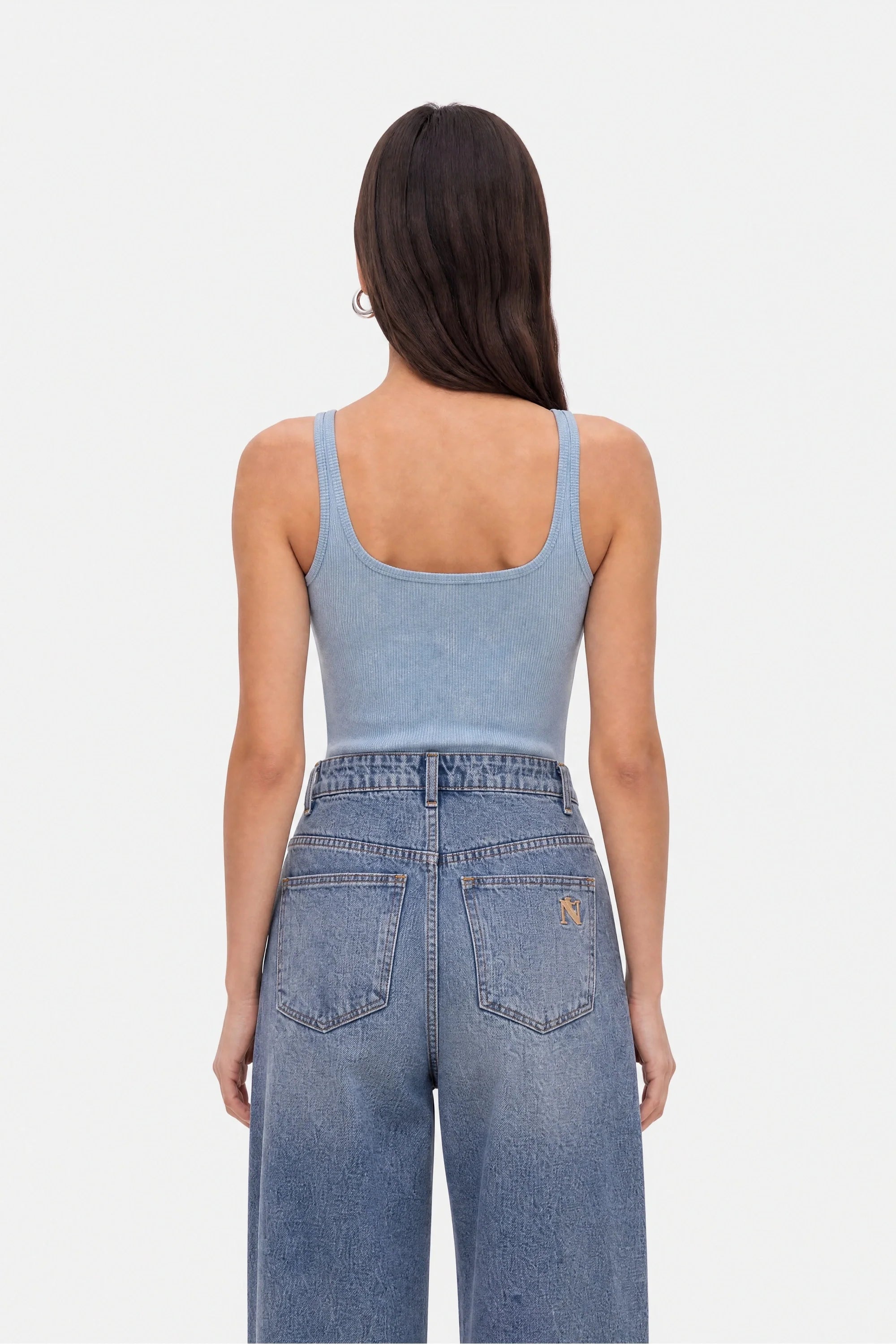 Logo Print Crew Neck Crop Top