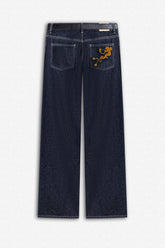 Belt Detail Wide Leg Jeans