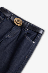 Belt Detail Wide Leg Jeans