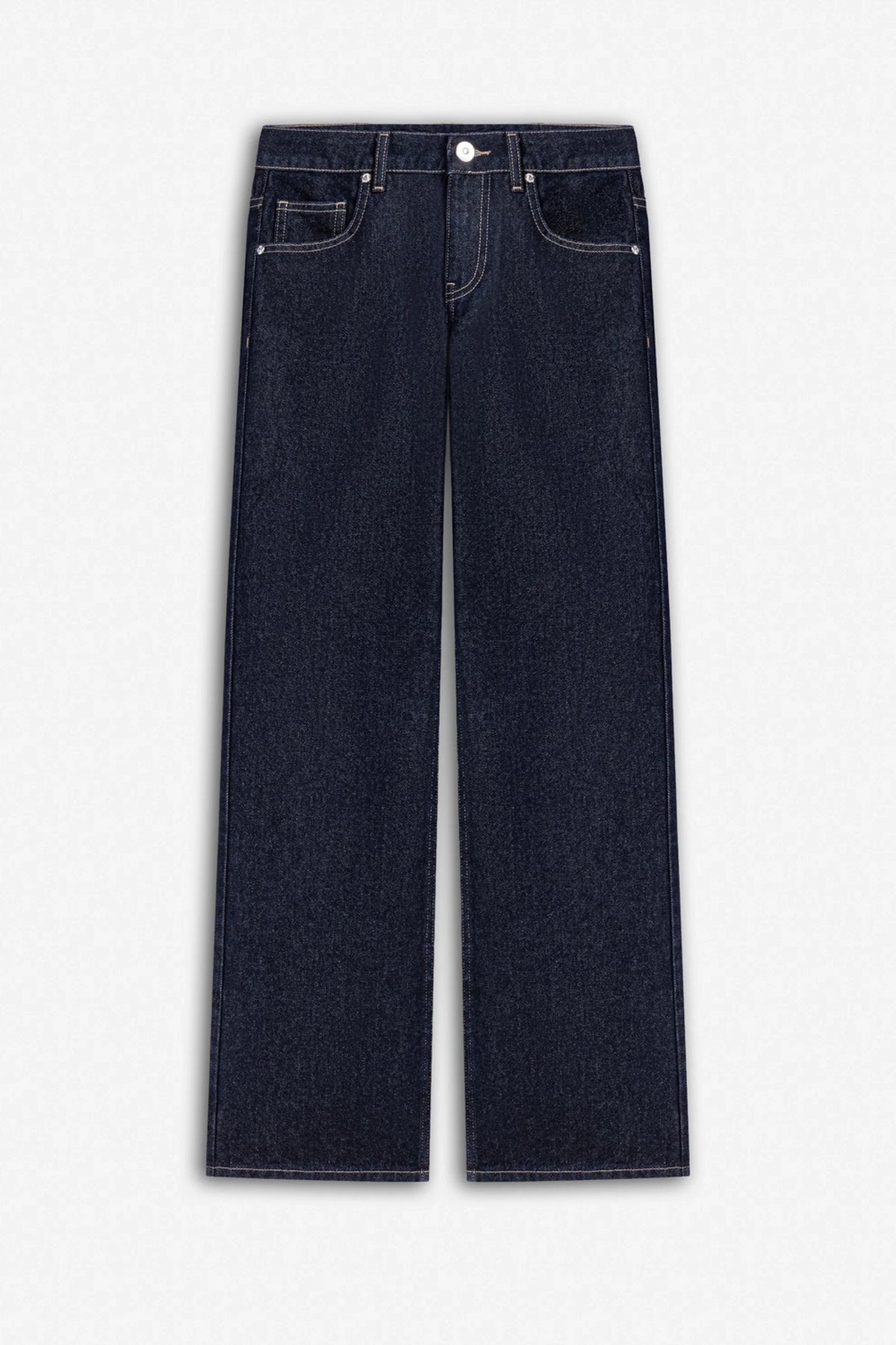 Belt Detail Wide Leg Jeans