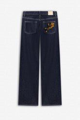 Belt Detail Wide Leg Jeans