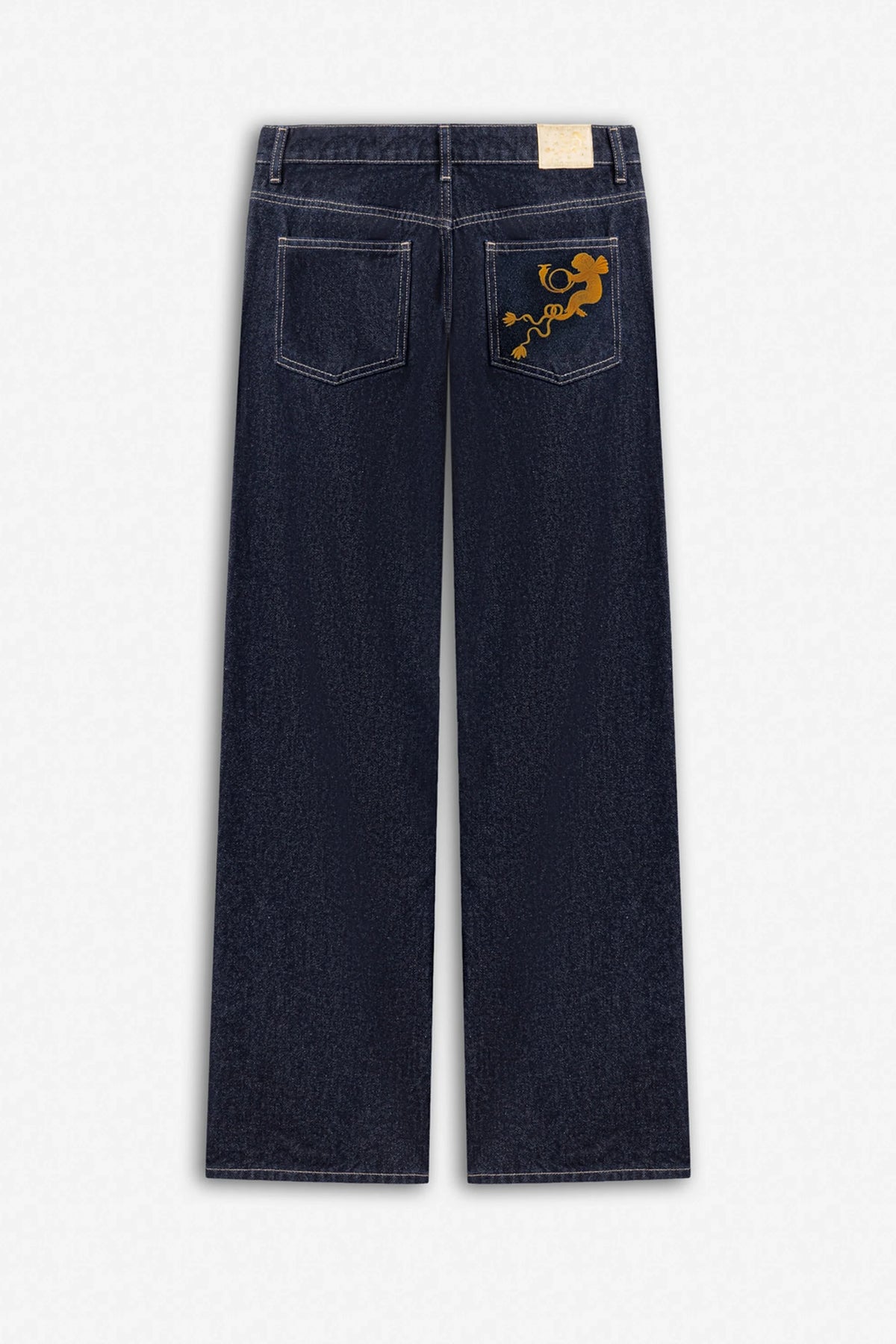 Belt Detail Wide Leg Jeans