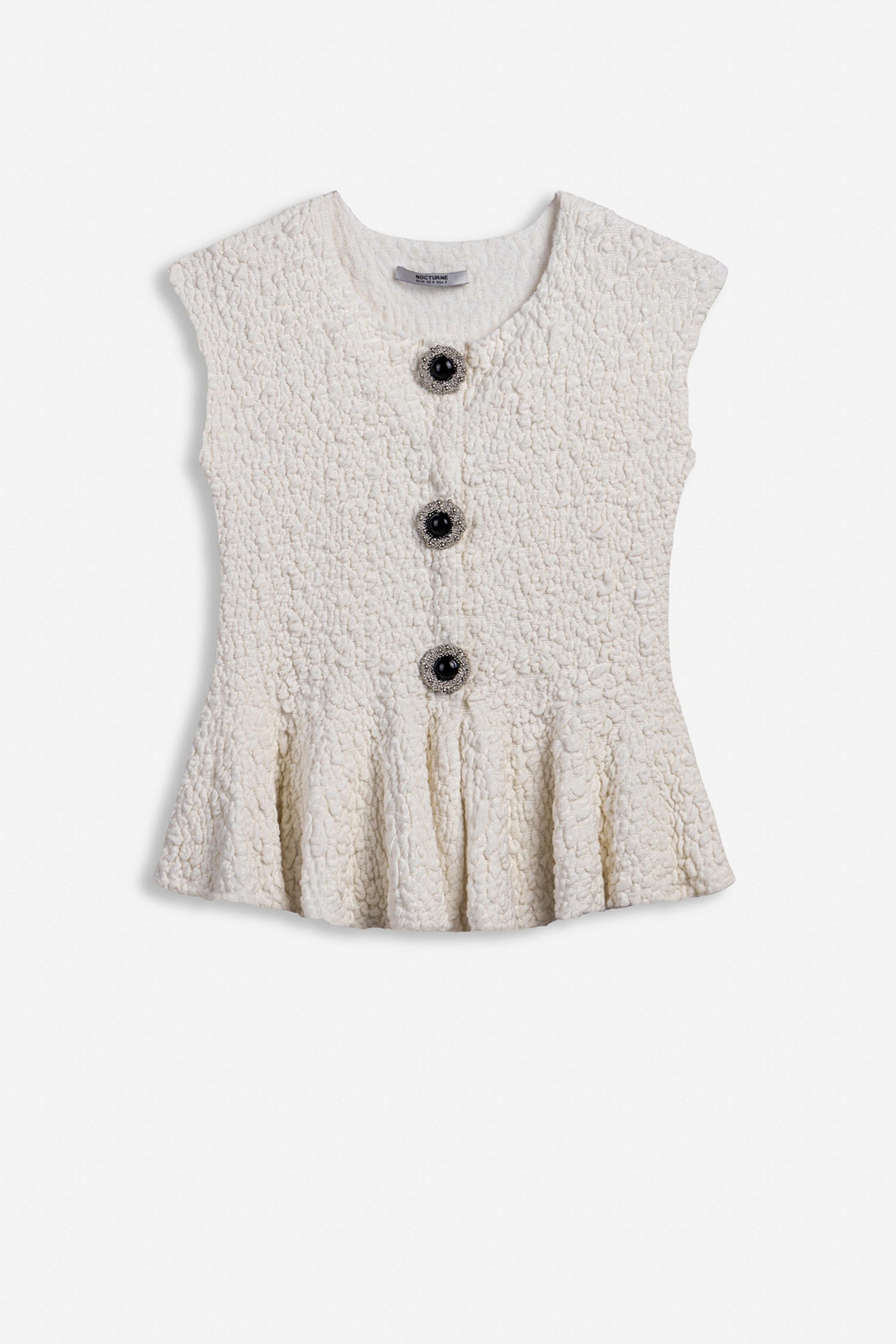 Accessory Detail Crew Neck Knit Top