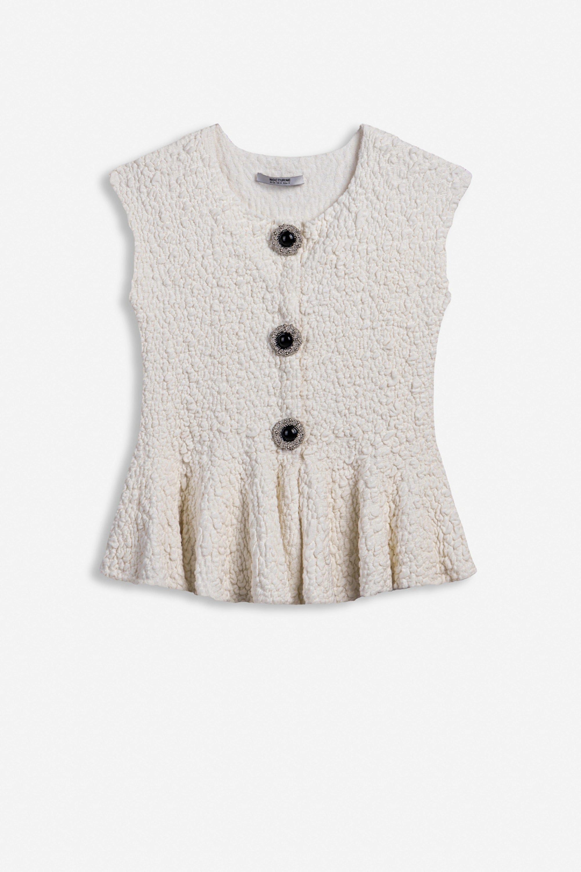 Accessory Detail Crew Neck Knit Top