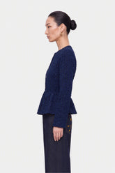 Textured Knit Peplum Cardigan