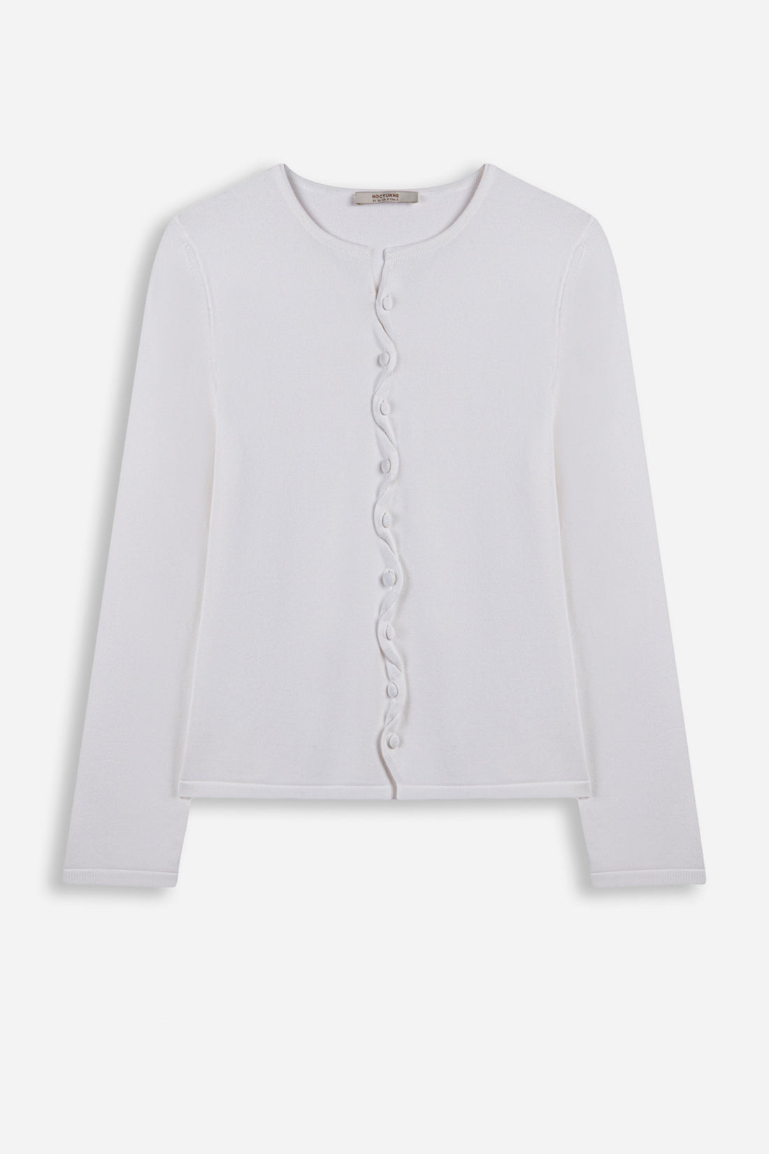 Wave Placket Knit Cardigan
