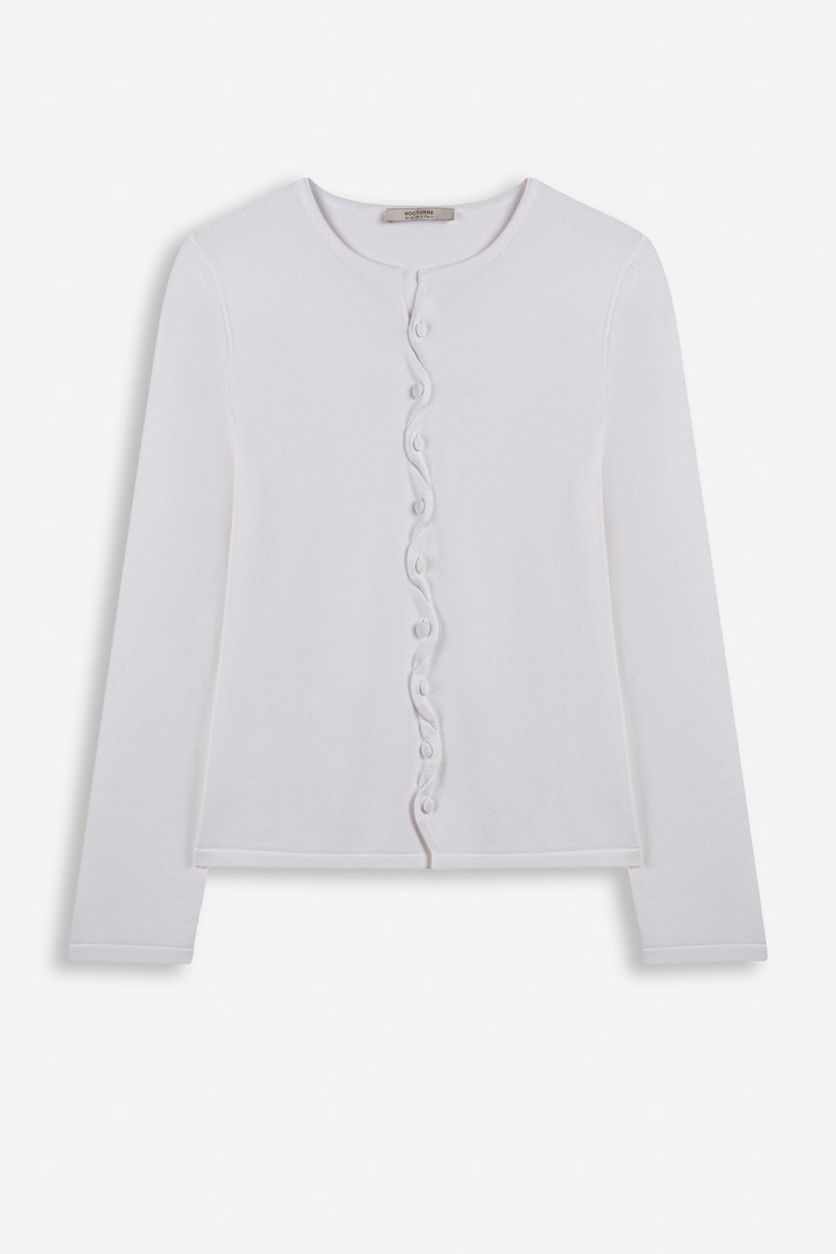 Wave Placket Knit Cardigan