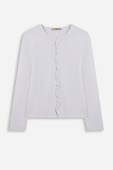 Wave Placket Knit Cardigan