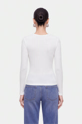 Wave Placket Knit Cardigan