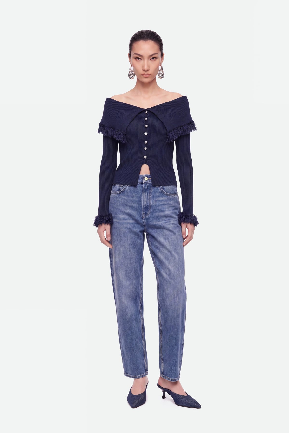 Cut Out Detail Knit Top