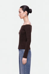 Off Shoulder Knit Top