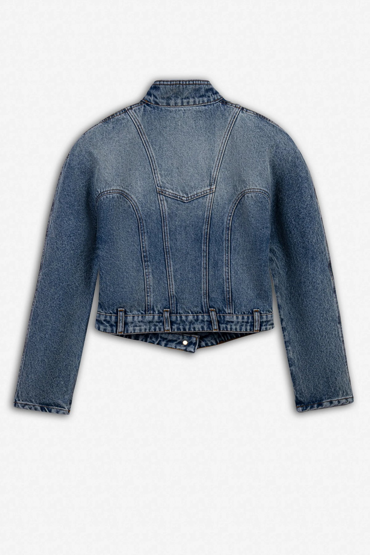 Stand Collar Denim Jacket