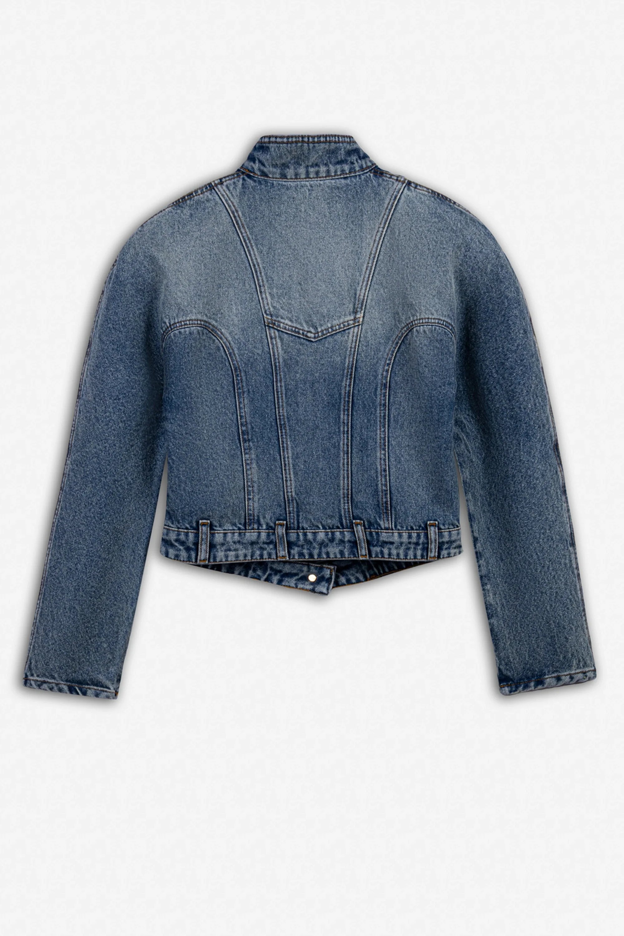 Stand Collar Denim Jacket