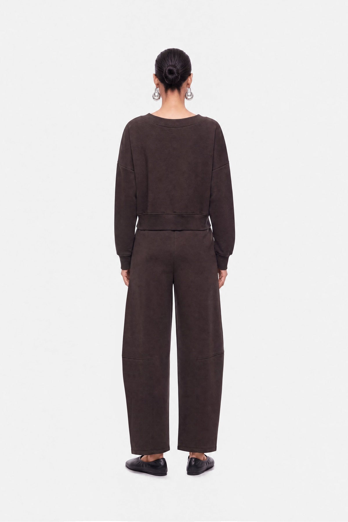 Belted Drop Shoulder Sweatshirt