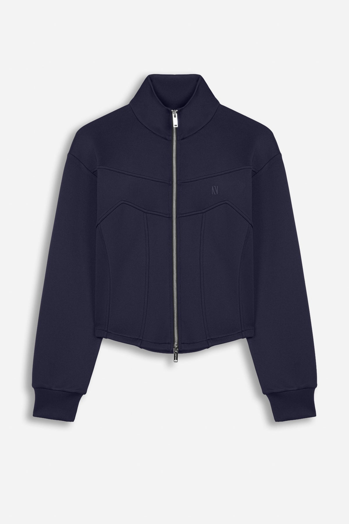 Panelled Zip-Up Sweatshirt Jacket
