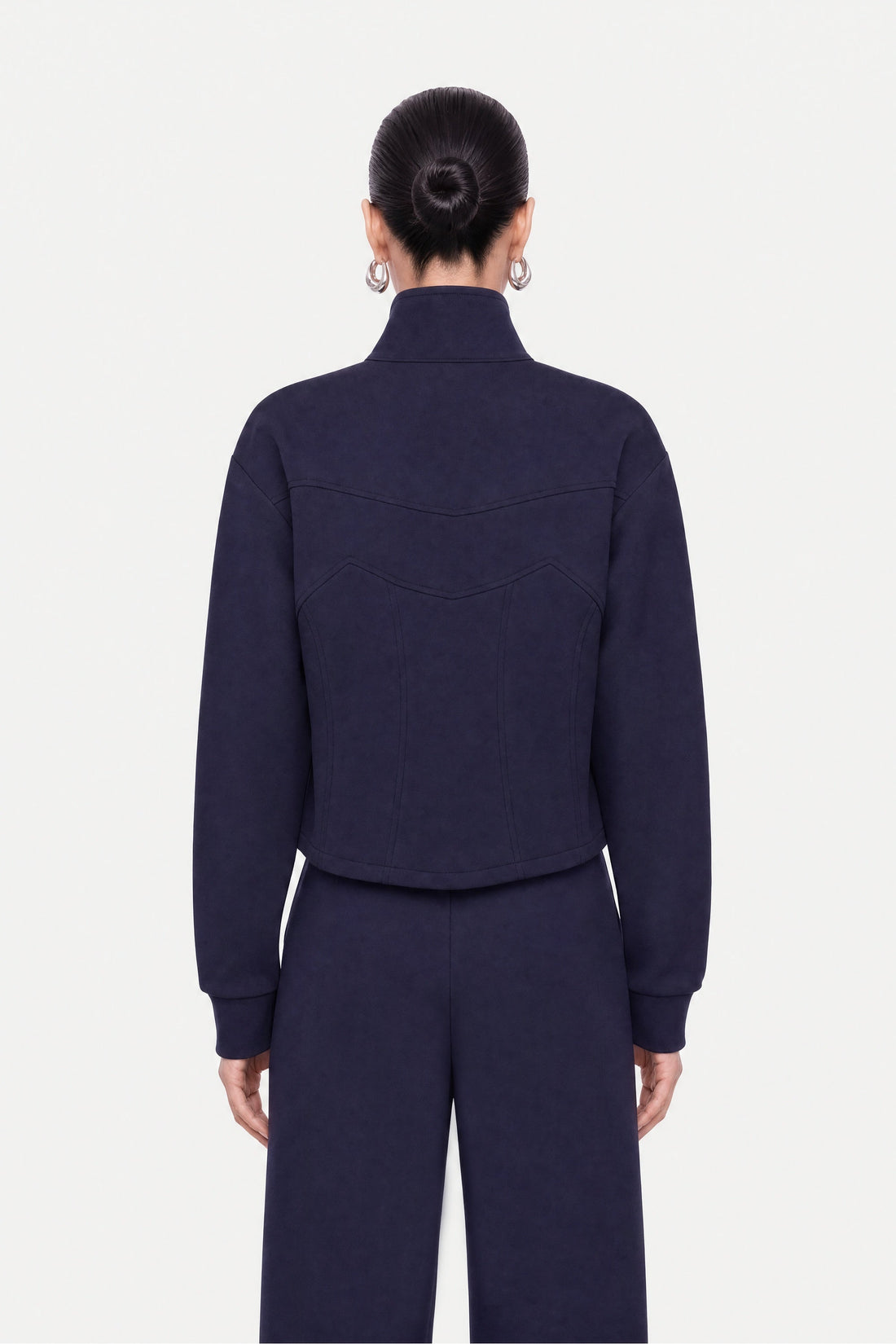 Panelled Zip-Up Sweatshirt Jacket