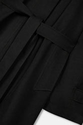 Belted Funnel Neck Trench Coat