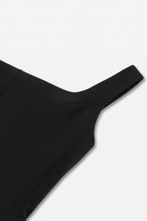 Boned Square-Neck Peplum Bustier Top