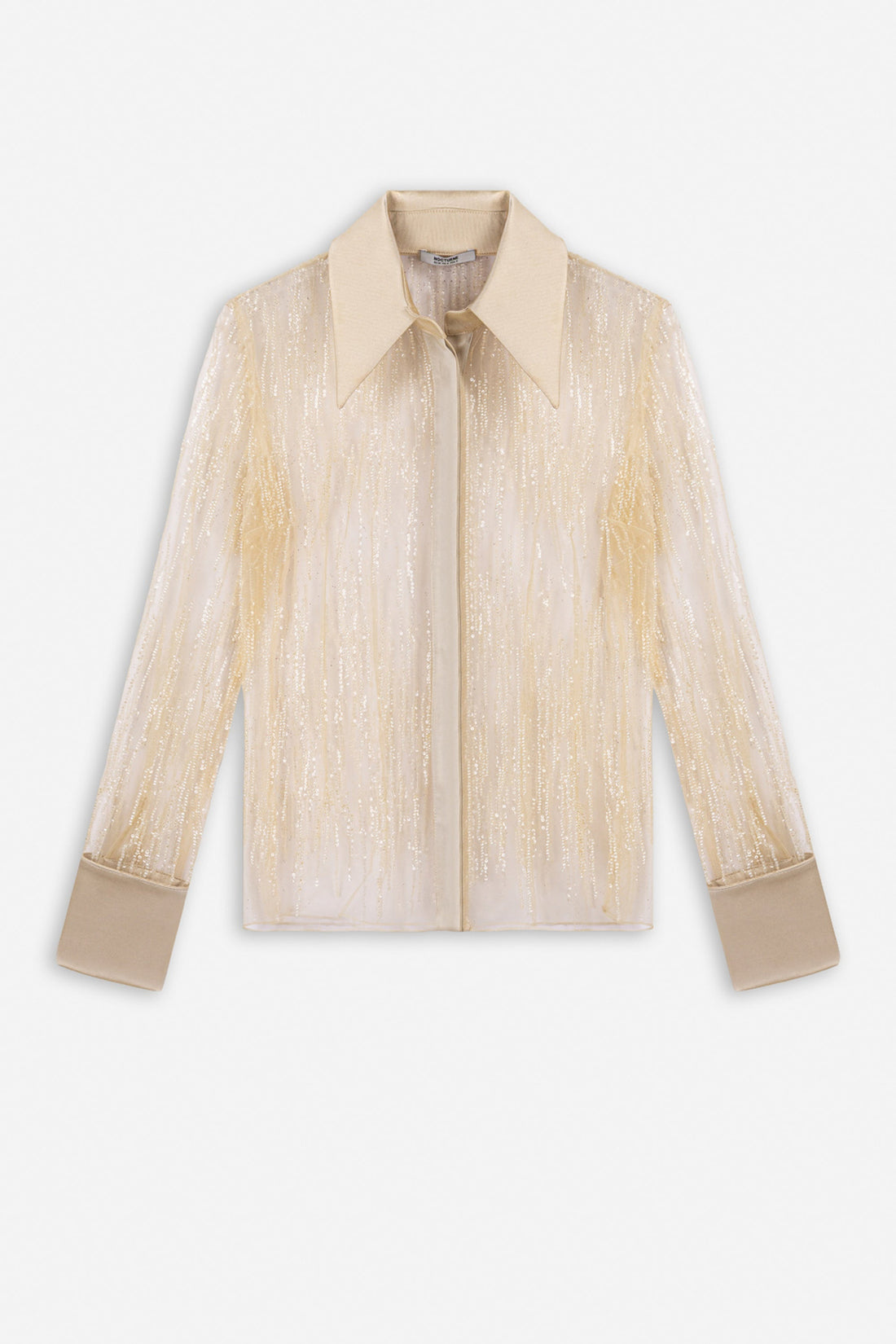 Sheer Metallic Thread Shirt