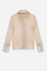 Sheer Metallic Thread Shirt