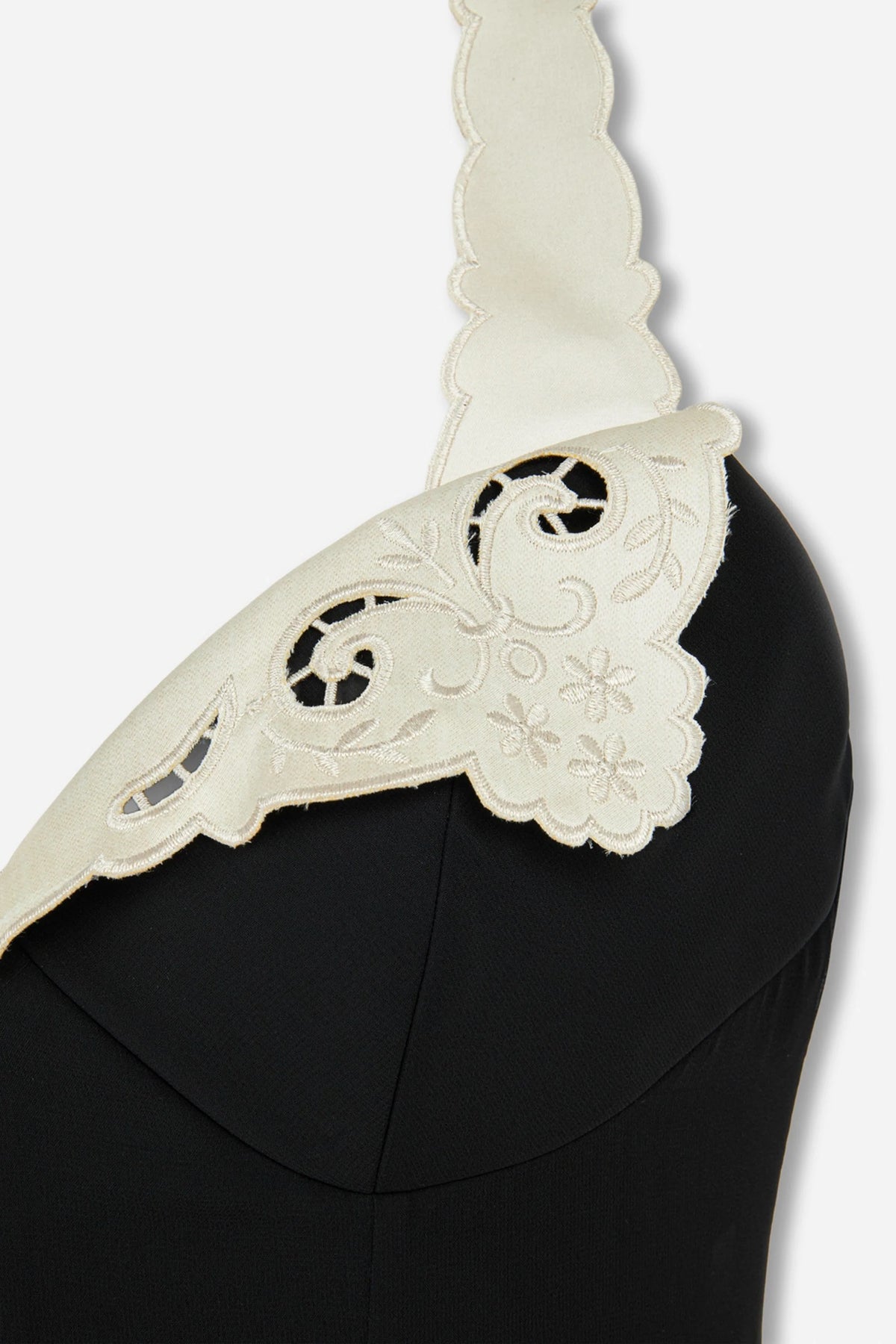 Embroidery Detail Tulle Maxi Dress
