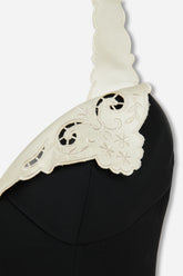Embroidery Detail Tulle Maxi Dress