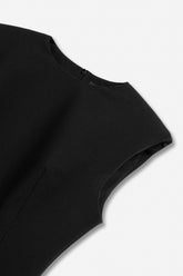 Cap-Sleeve Bubble-Hem Dress