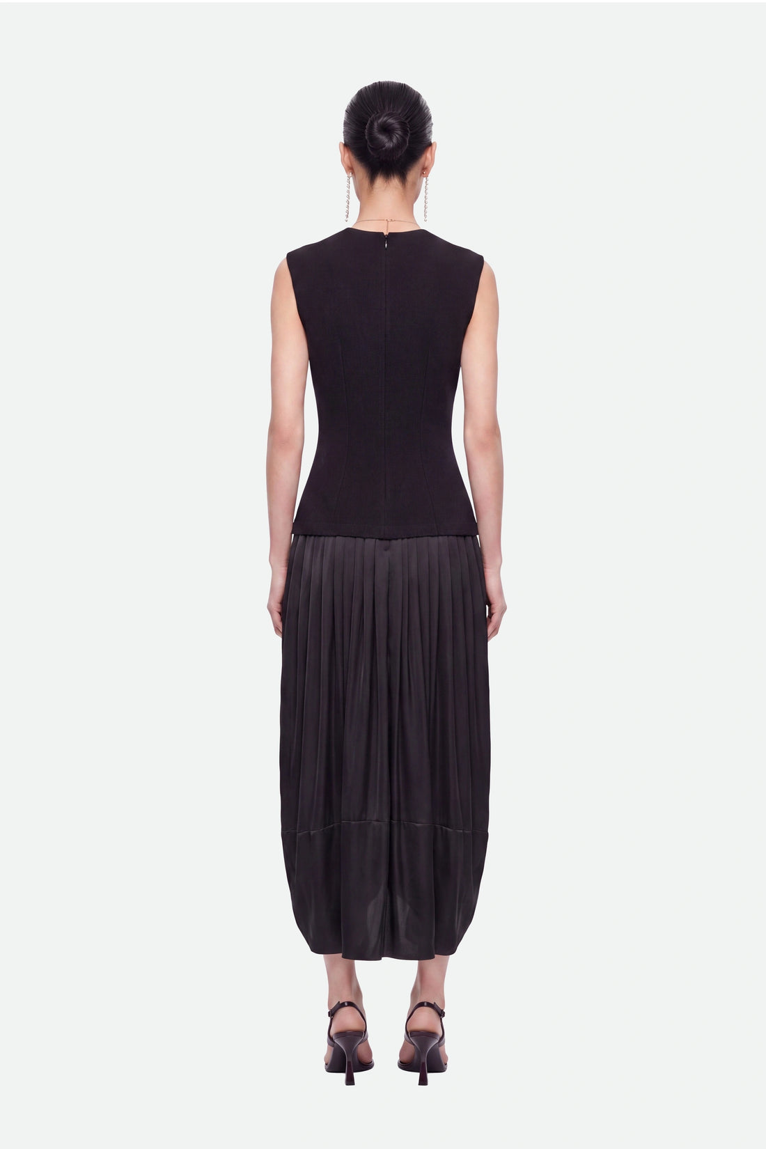 Cap-Sleeve Bubble-Hem Dress