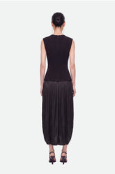 Cap-Sleeve Bubble-Hem Dress