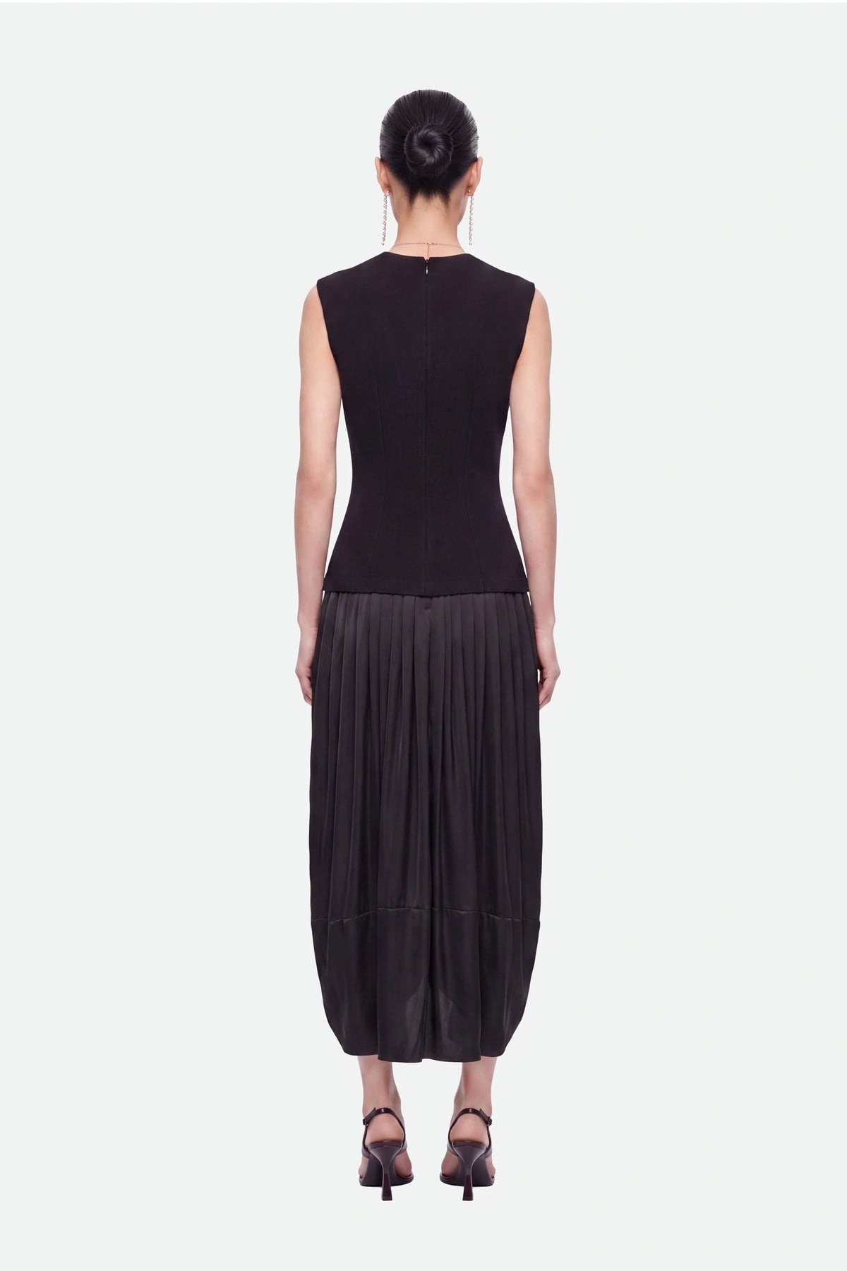 Cap-Sleeve Bubble-Hem Dress