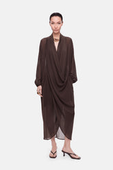 Wrap Neck Maxi Dress