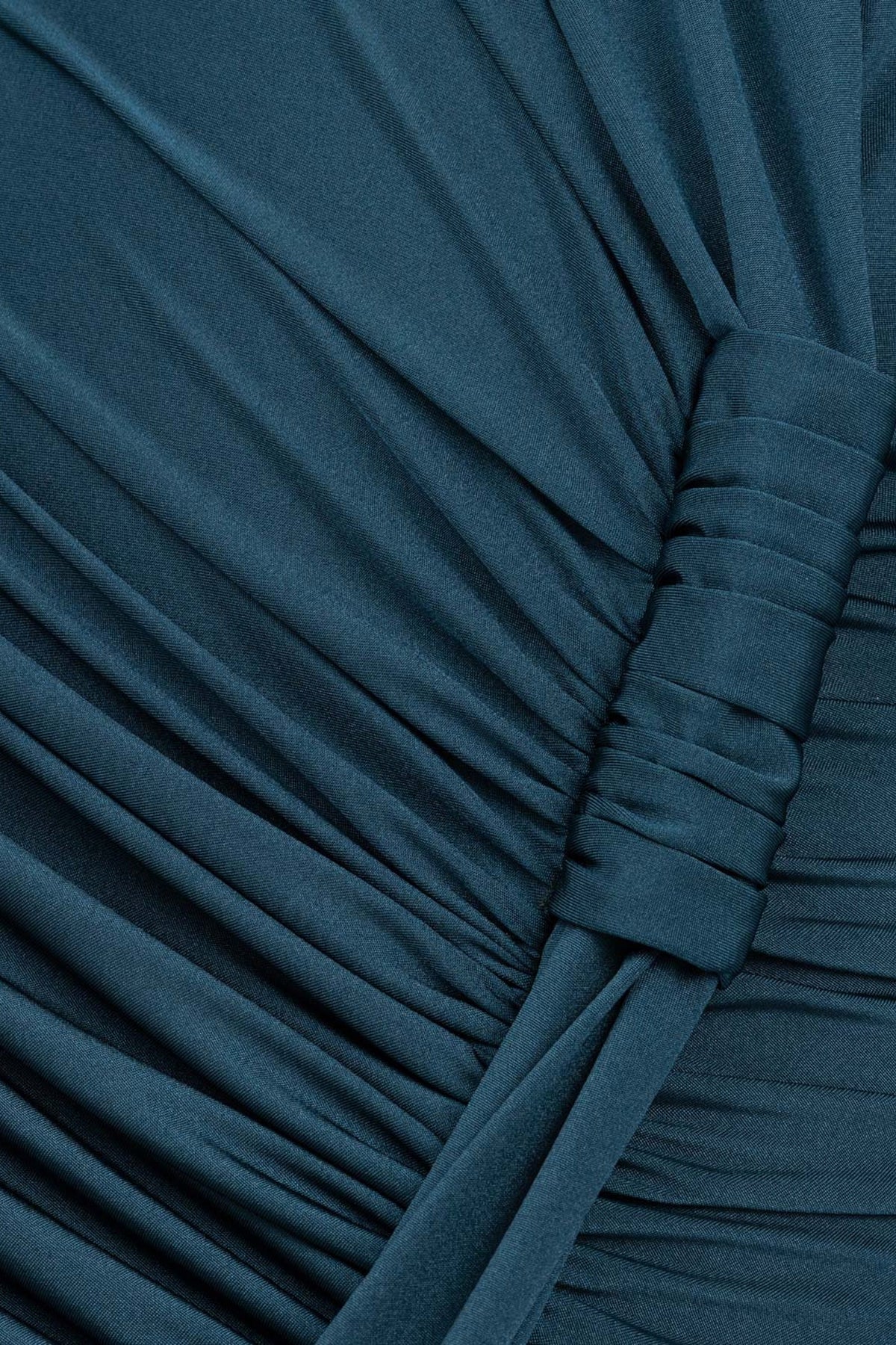 Asymmetric Neck Draped Maxi Dress