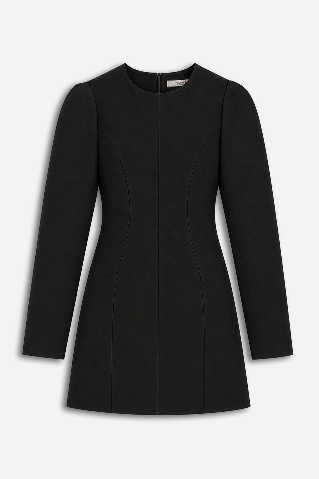 Balloon-Sleeve Structured Mini Dress