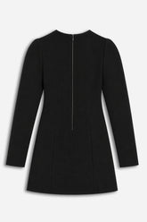 Balloon-Sleeve Structured Mini Dress