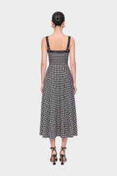 Checked Belted Maxi Dress