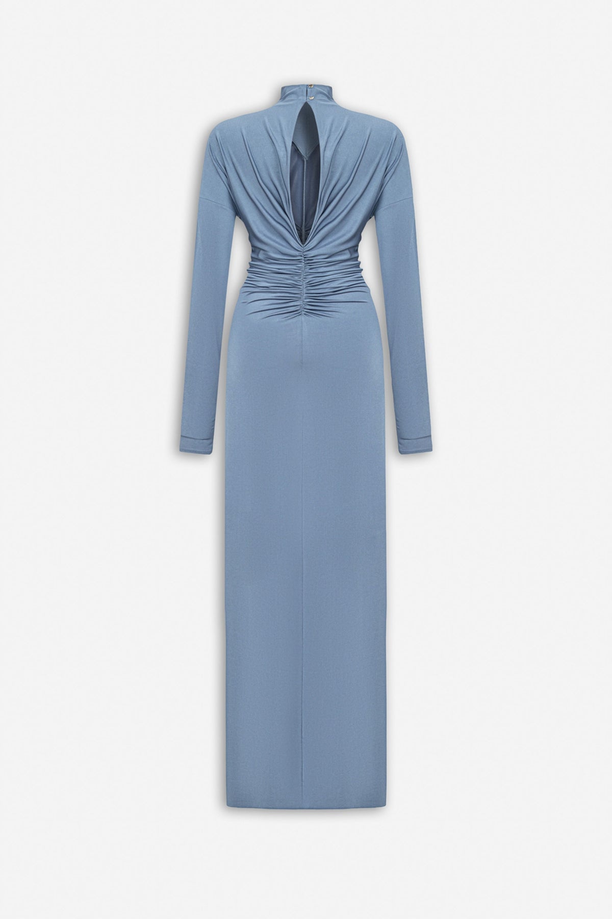 Stone Detail Draped Maxi Dress