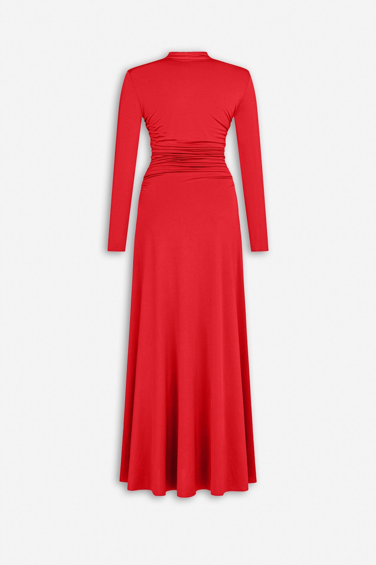 Draped V-Neck Maxi Dress