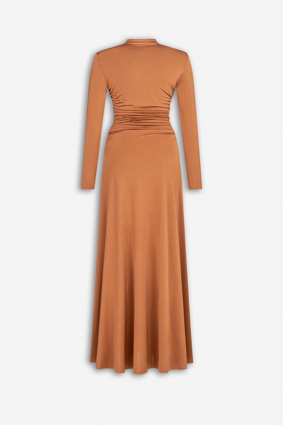 Draped V-Neck Maxi Dress