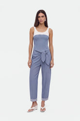 Tie Detail Pleated Trousers