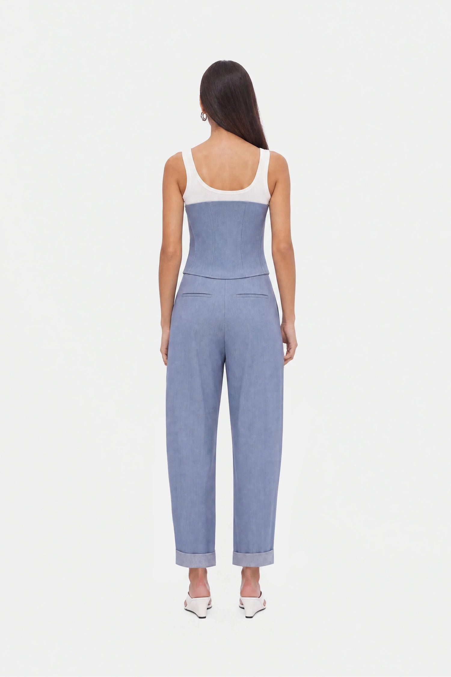Tie Detail Pleated Trousers