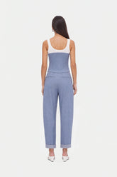 Tie Detail Pleated Trousers